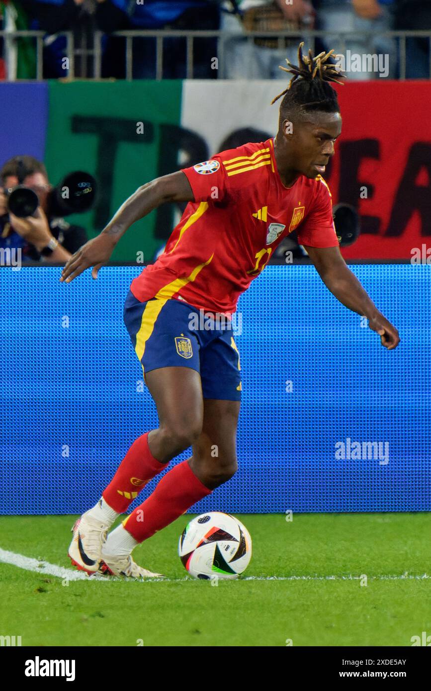 Nico Williams of Spain during UEFA Euro 2024 Spain vs Italy, UEFA
