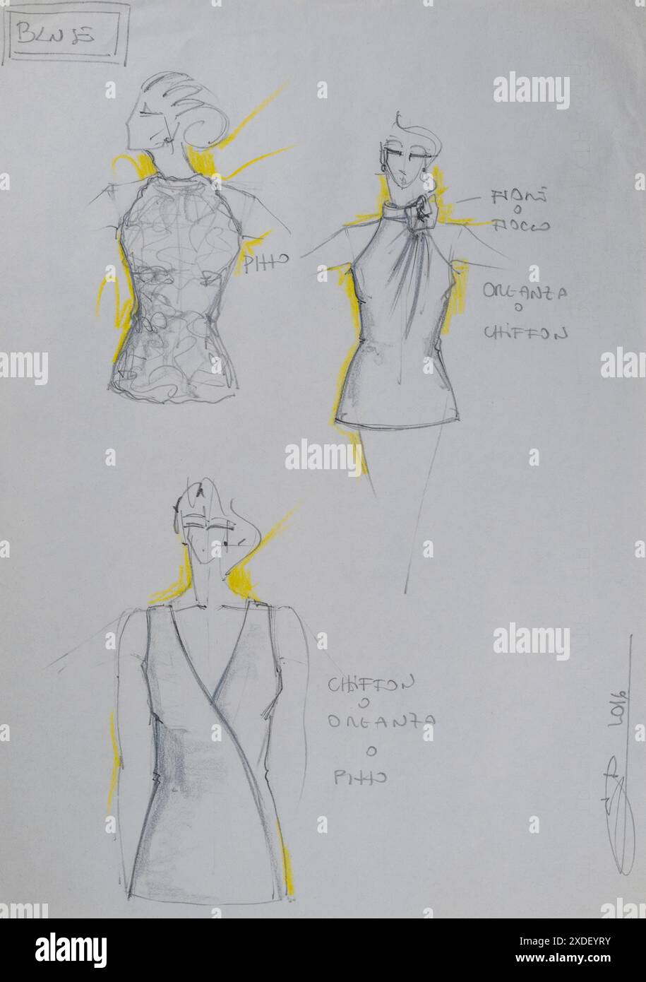 Pencil sketch dresses hi-res stock photography and images - Alamy