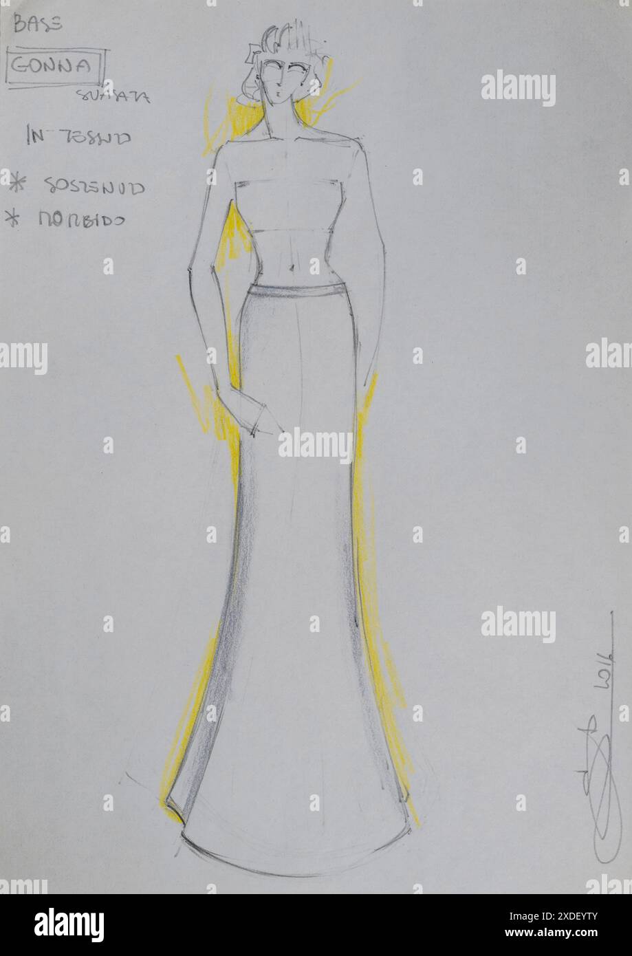 Pencil sketch dresses hi-res stock photography and images - Alamy