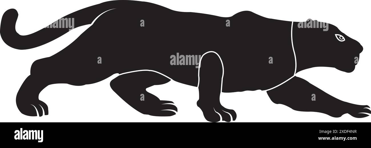 White panther Stock Vector Images - Alamy