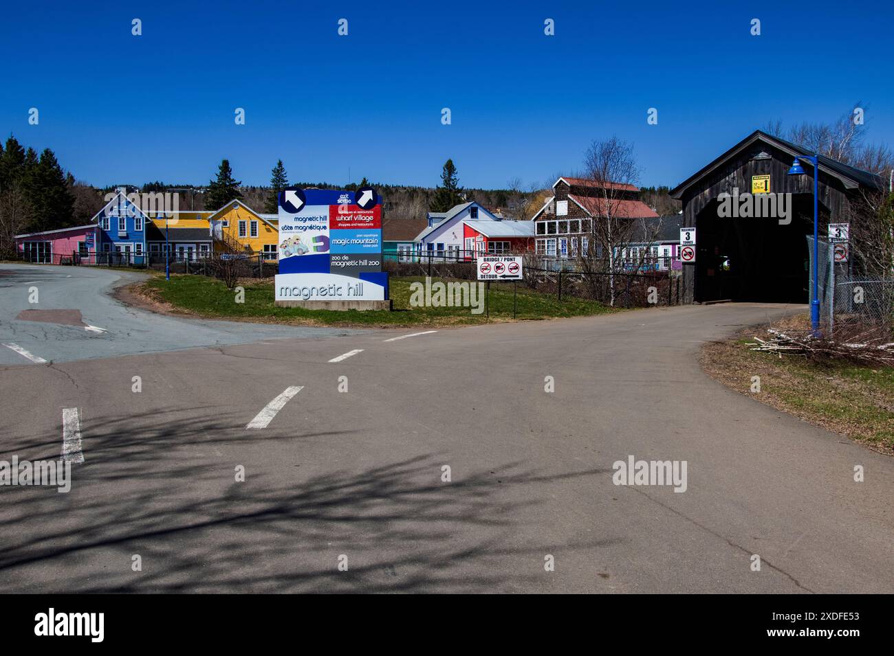 Magnetic Hill park in Moncton, New Brunswick, Canada Stock Photo