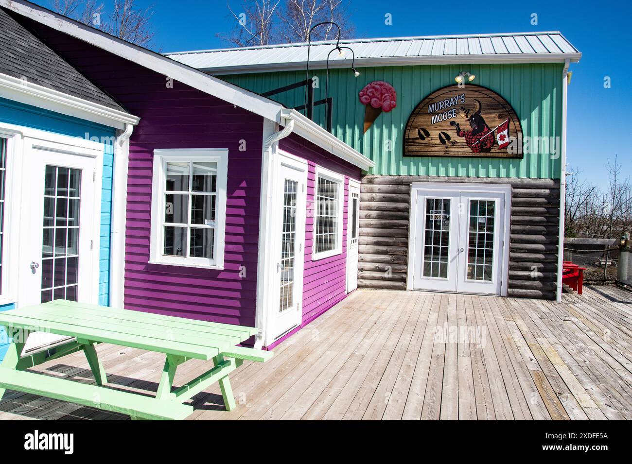 Murray's Moose ice cream at the wharf village at Magnetic Hill in Moncton, New Brunswick, Canada Stock Photo