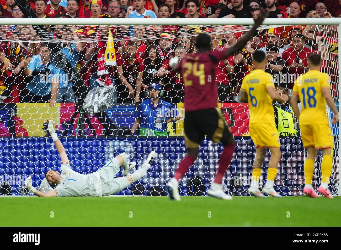 Koln, Germany. 22nd June, 2024. Florin Nita of Romania during the UEFA Euro 2024 match between Belgium and Romania, Group E, date 2, played at Rhein Energie Stadium on June 22, 2024 in Koln, Germany. (Photo by Bagu Blanco/PRESSINPHOTO) Credit: PRESSINPHOTO SPORTS AGENCY/Alamy Live News Stock Photo