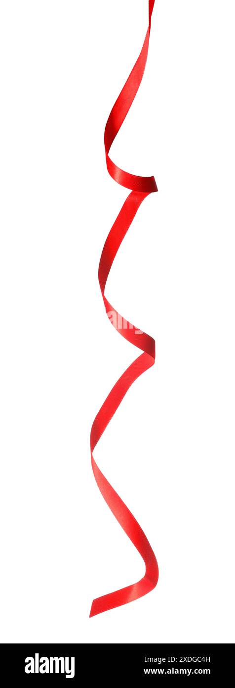 A Red Robe Ribbon One red silk ribbon isolated on white Stock Photo - Alamy