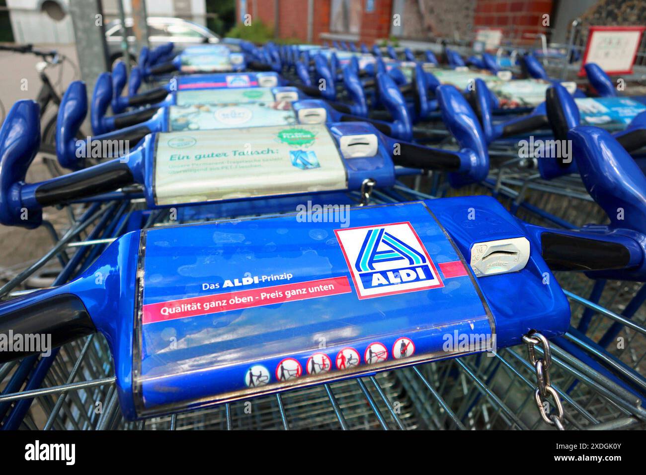 ALDI Nord Einkaufswagen gesehen am 20.06.2024 in Hannover *** ALDI