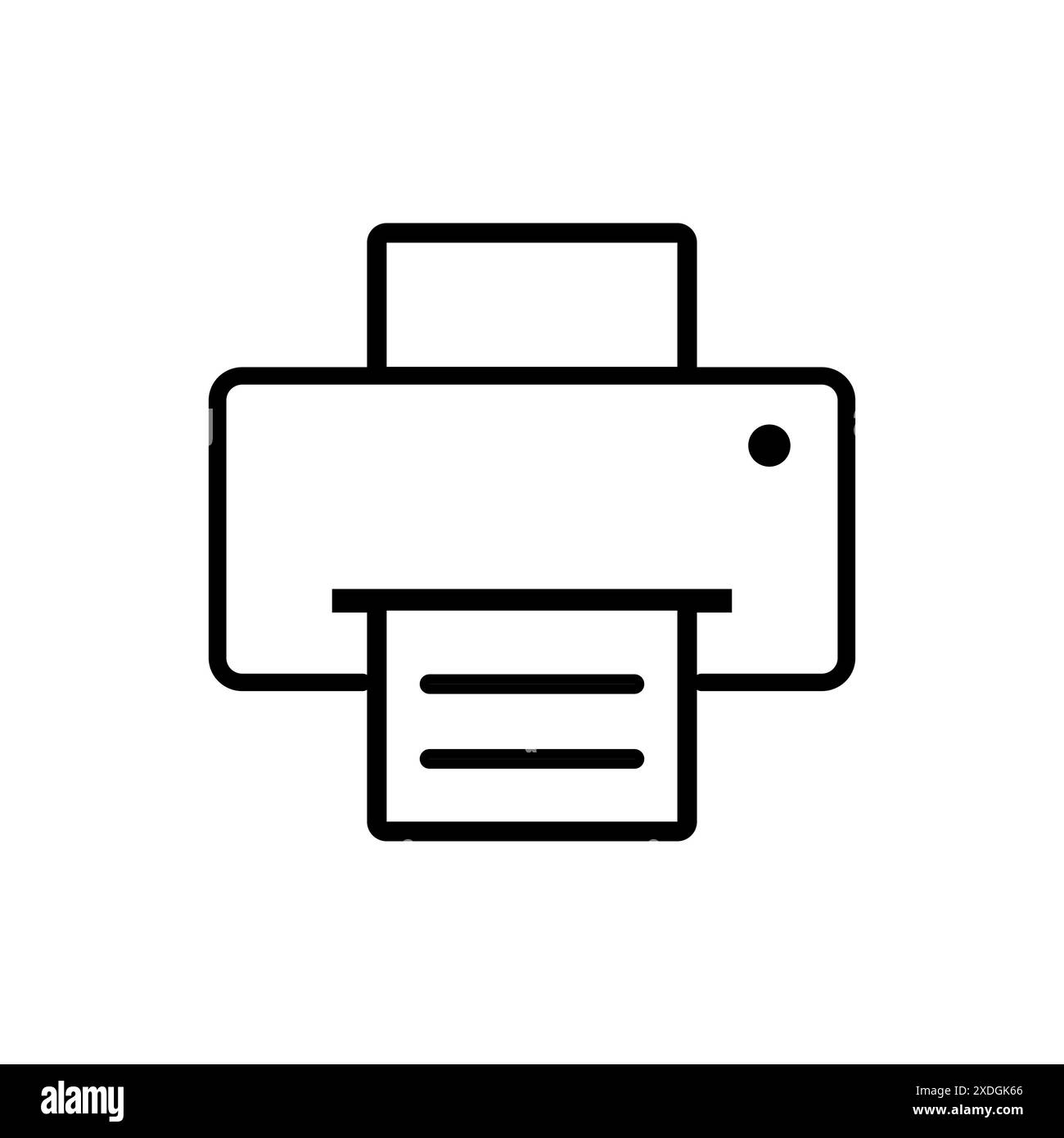 Printer image icon isolated on a white background. Vector illustration ...