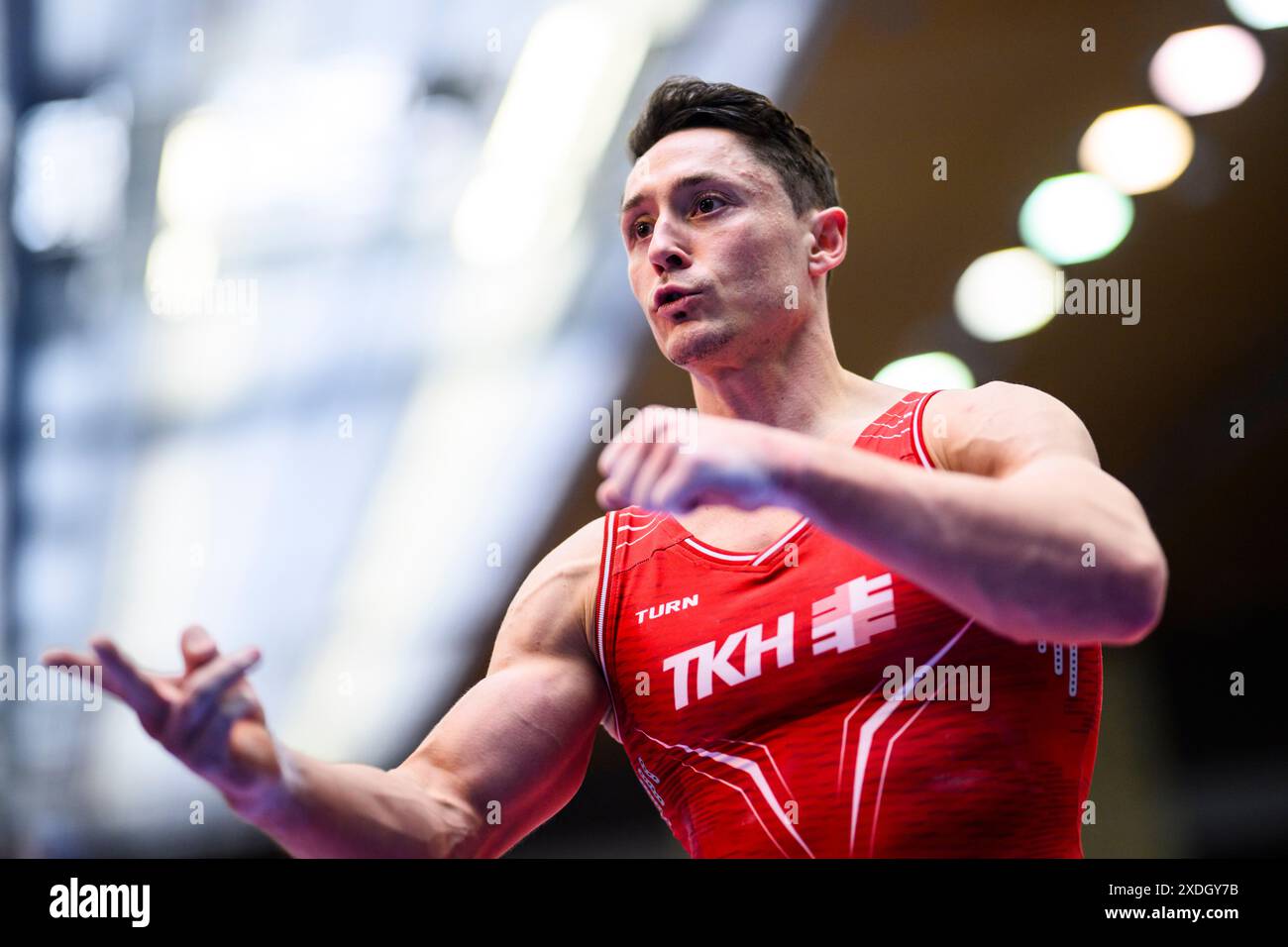 22 June 2024, Hesse, Rüsselsheim Gymnastics Olympic qualification