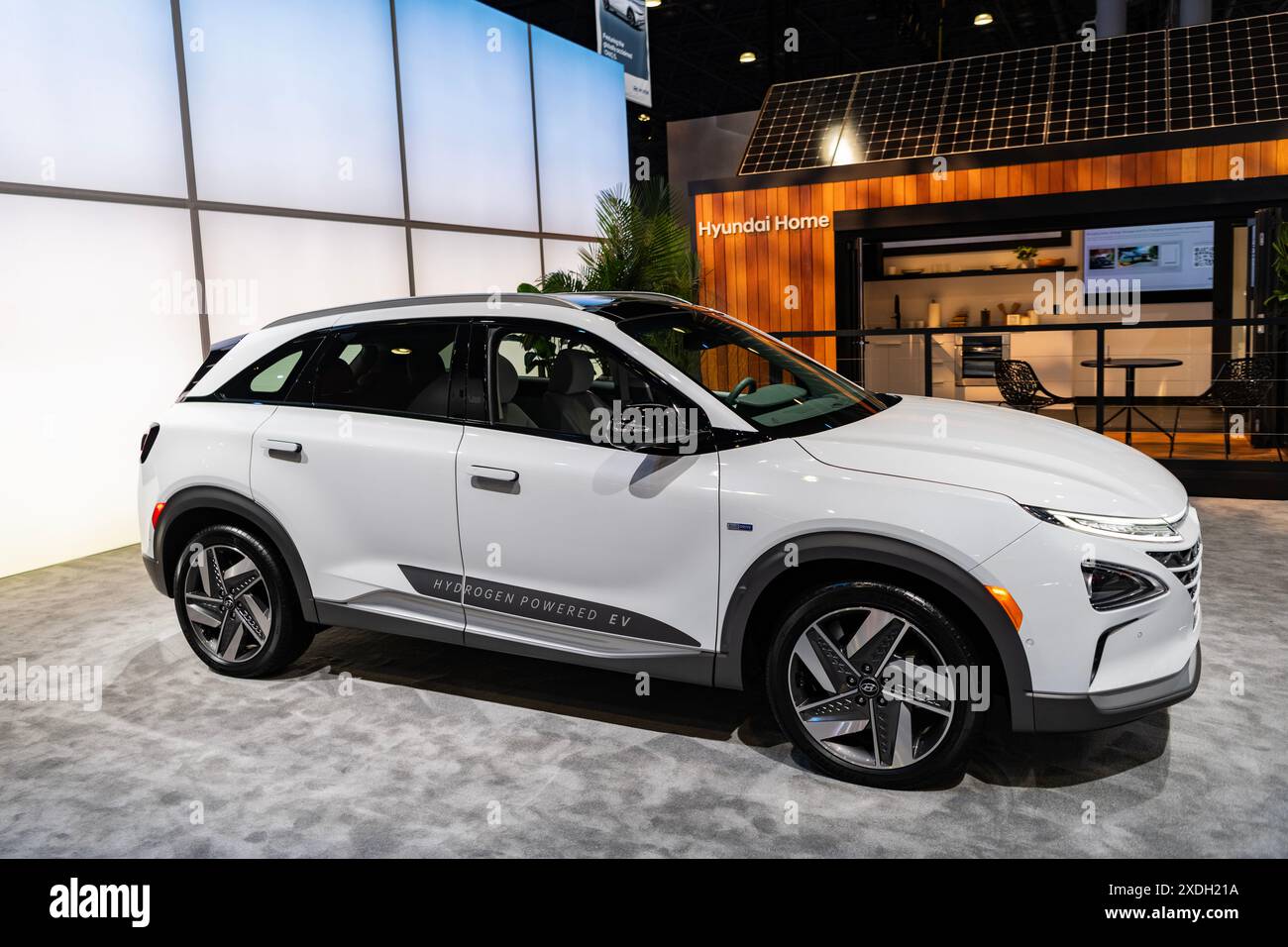 New York City, USA - March 27, 2024: 2019 Hyundai NEXO electric ...