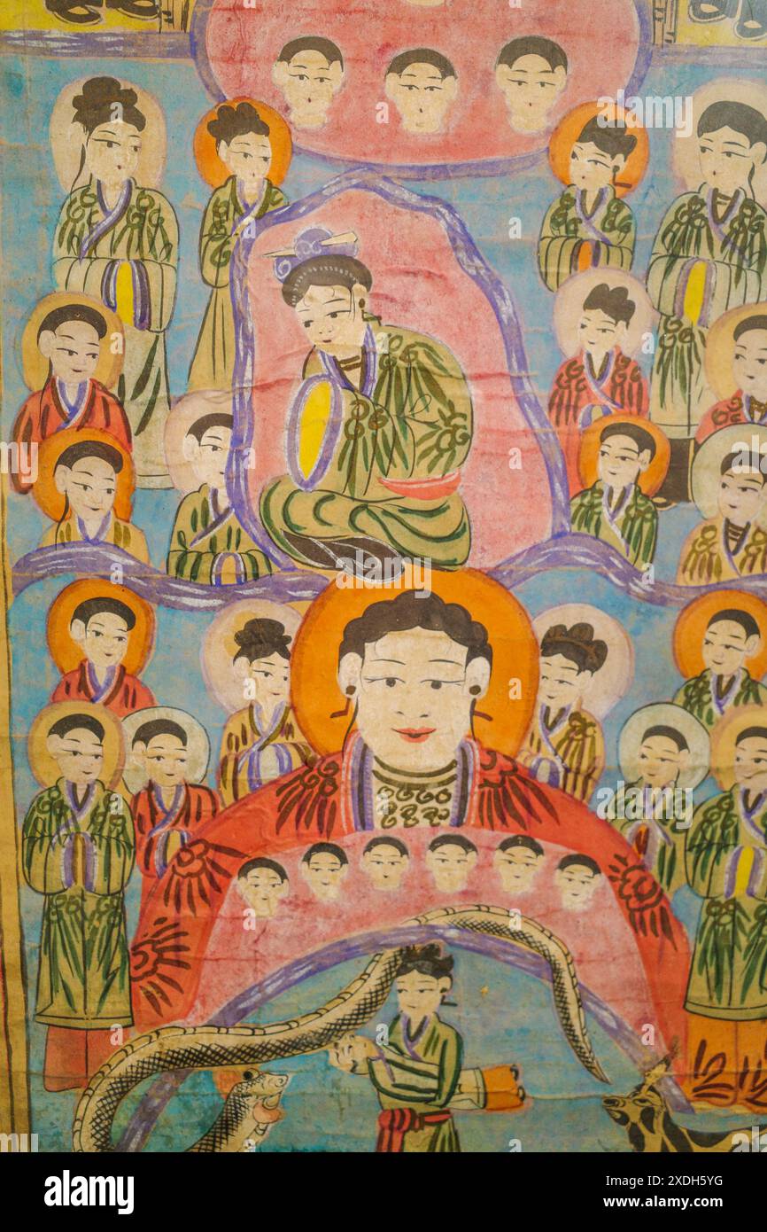 Hanoi, Vietnam - 29 Jan, 2024: Traditional artwork on display at the ...