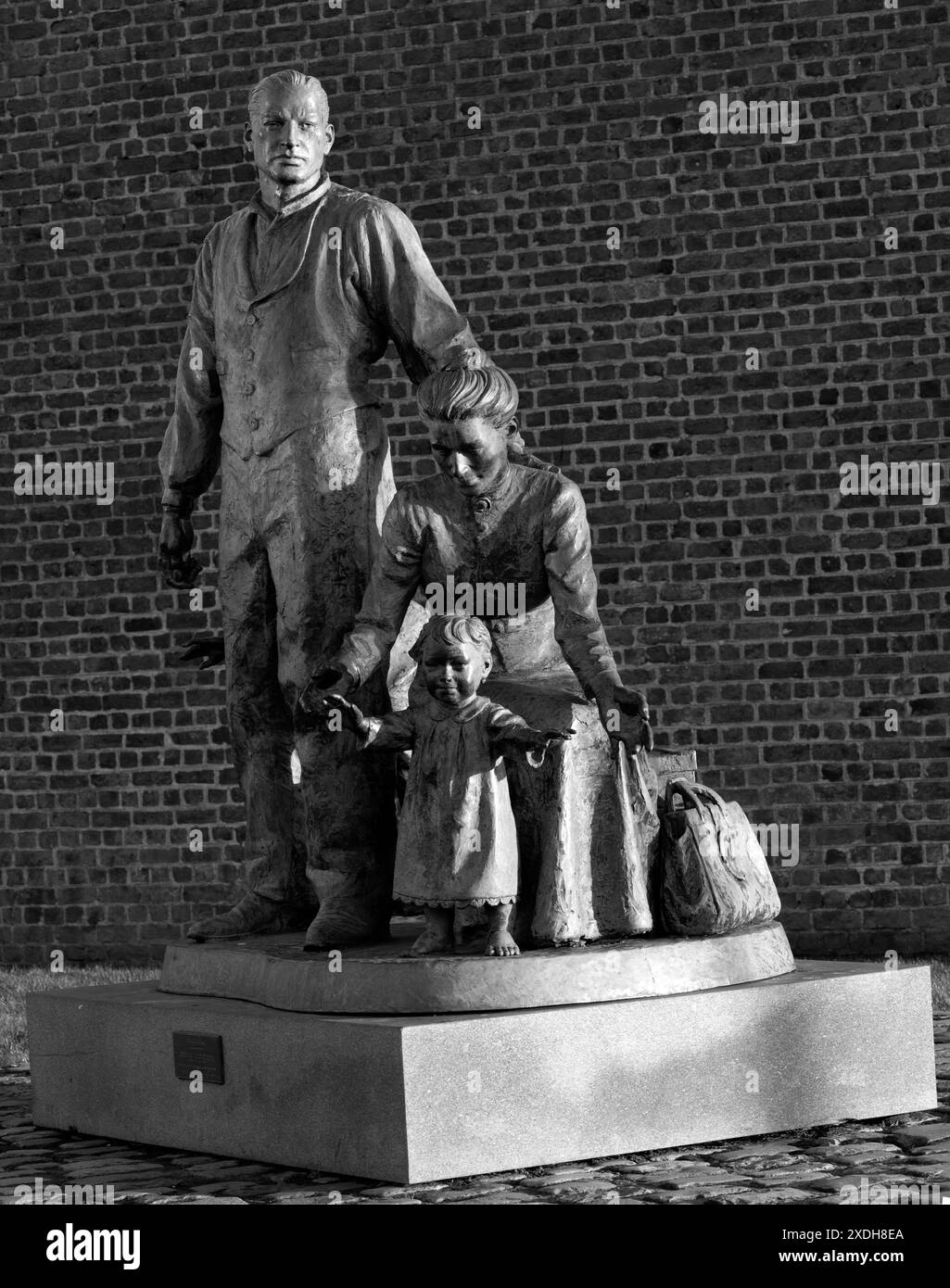 The Legacy Sculpture - The Crossing - Royal Albert Dock, Liverpool, Merseyside, England, UK Stock Photo