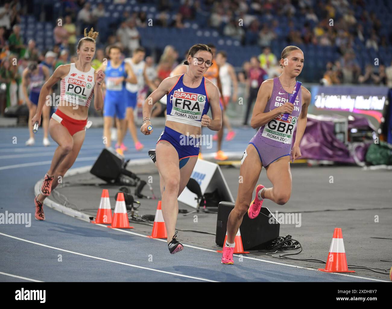 Emily Rethwill Competing Emily Newham of Great Britain competing in the mixed 4x400m relay final ...