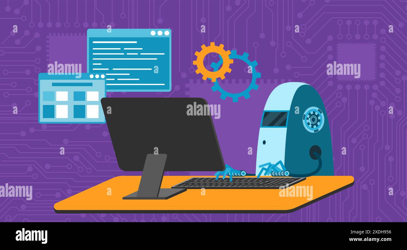 Automated work of software, automation of business project development ...