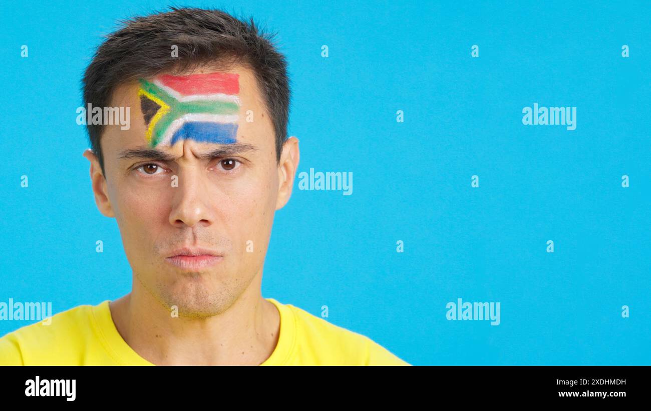 South african flag face hi-res stock photography and images - Alamy