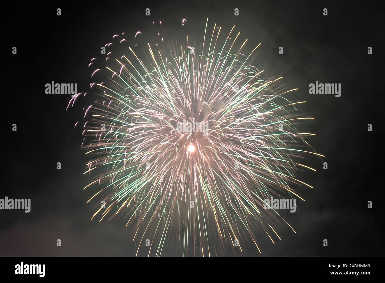 Fireworks in the night Stock Photo