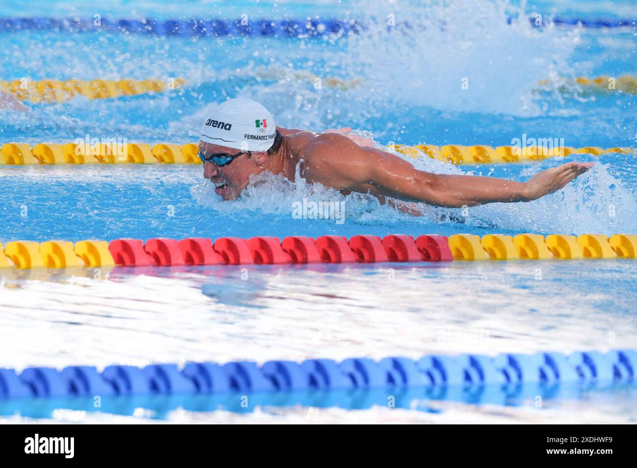 Rome, Italy. 22nd June, 2024. Ascanio Fernández Pinto Urbina (MEX) during the men 200m butterfly final at the 60th Settecolli International Swimming Final, Rome - 22 June 2024. Credit: SOPA Images Limited/Alamy Live News Stock Photo