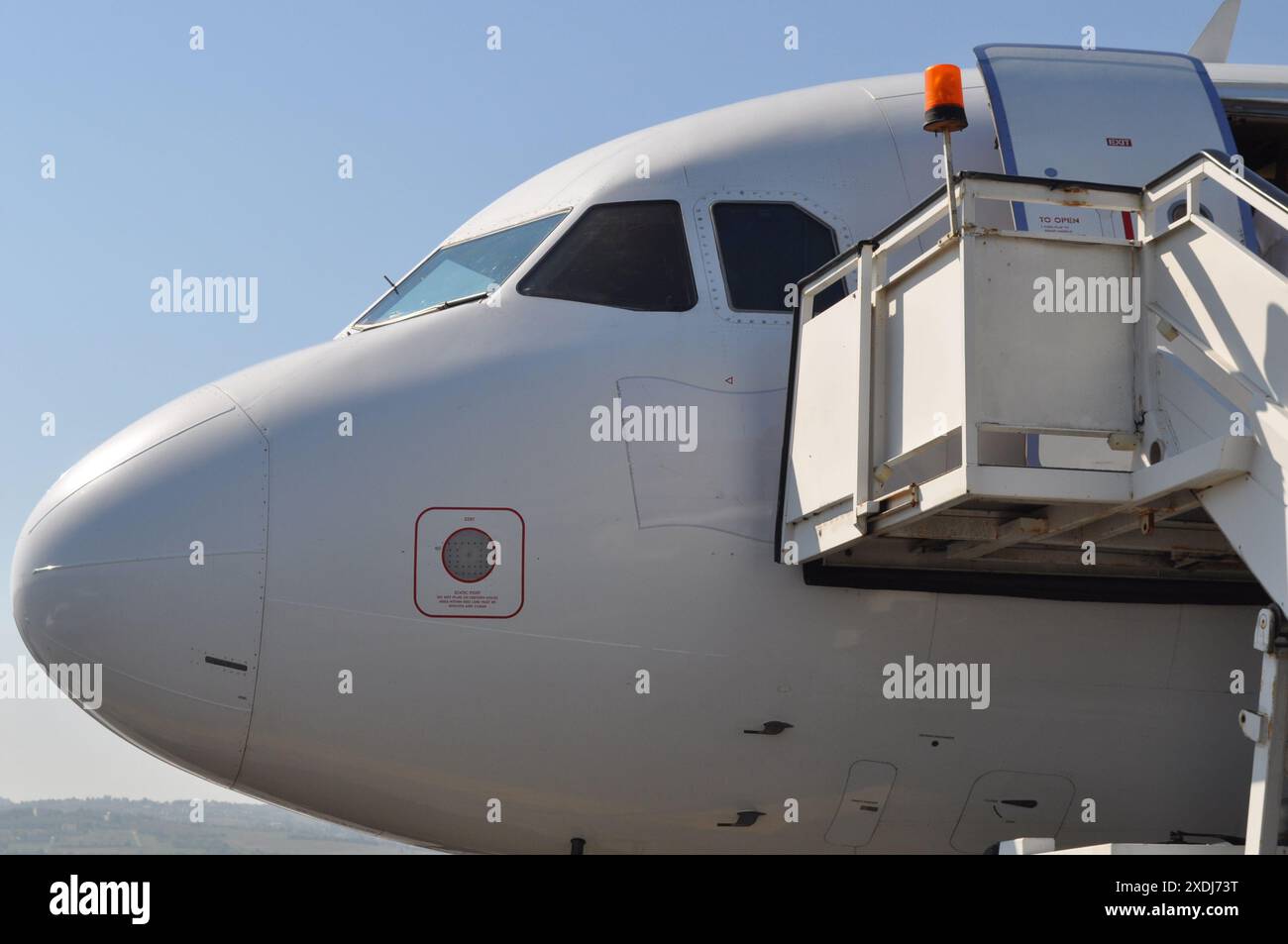 The passenger plane Airbus A320 a commercial airliner (outside) Stock Photo