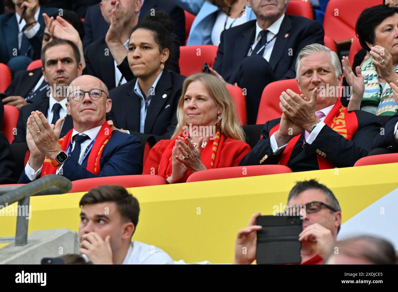 CEO Piet Vandendriessche of RBFA, Chairwoman Pascale Van Damme of the ...