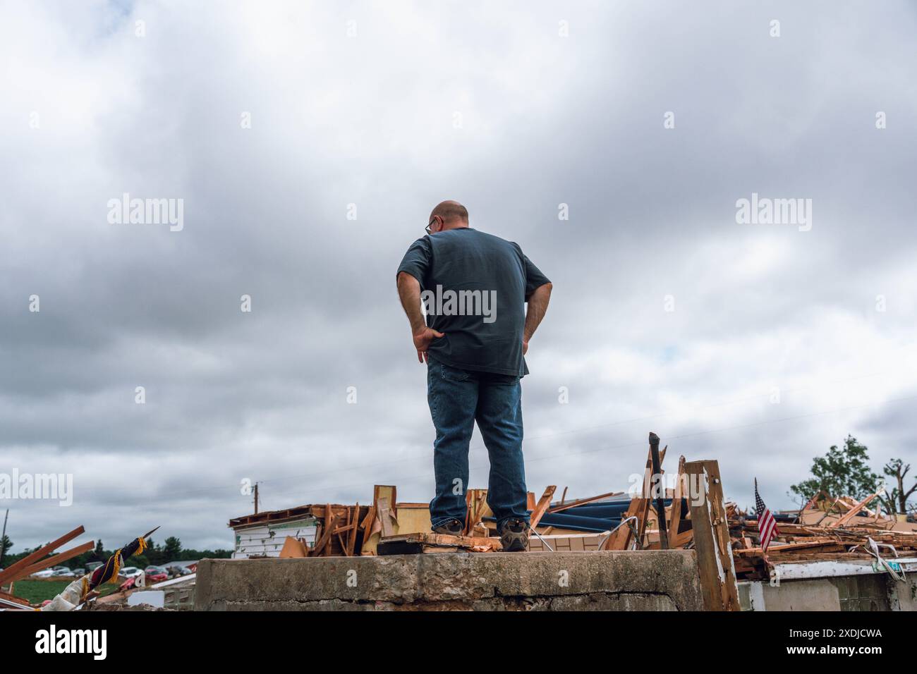 June 23, 2024, Argyle, Wisconsin, USA Severe storms brought numerous