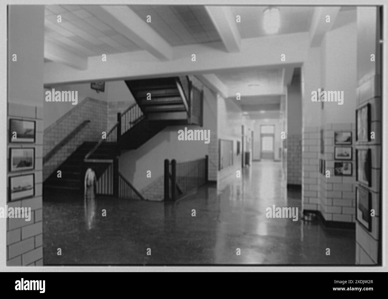 Submarine base, New London, Connecticut. Foyer of school building