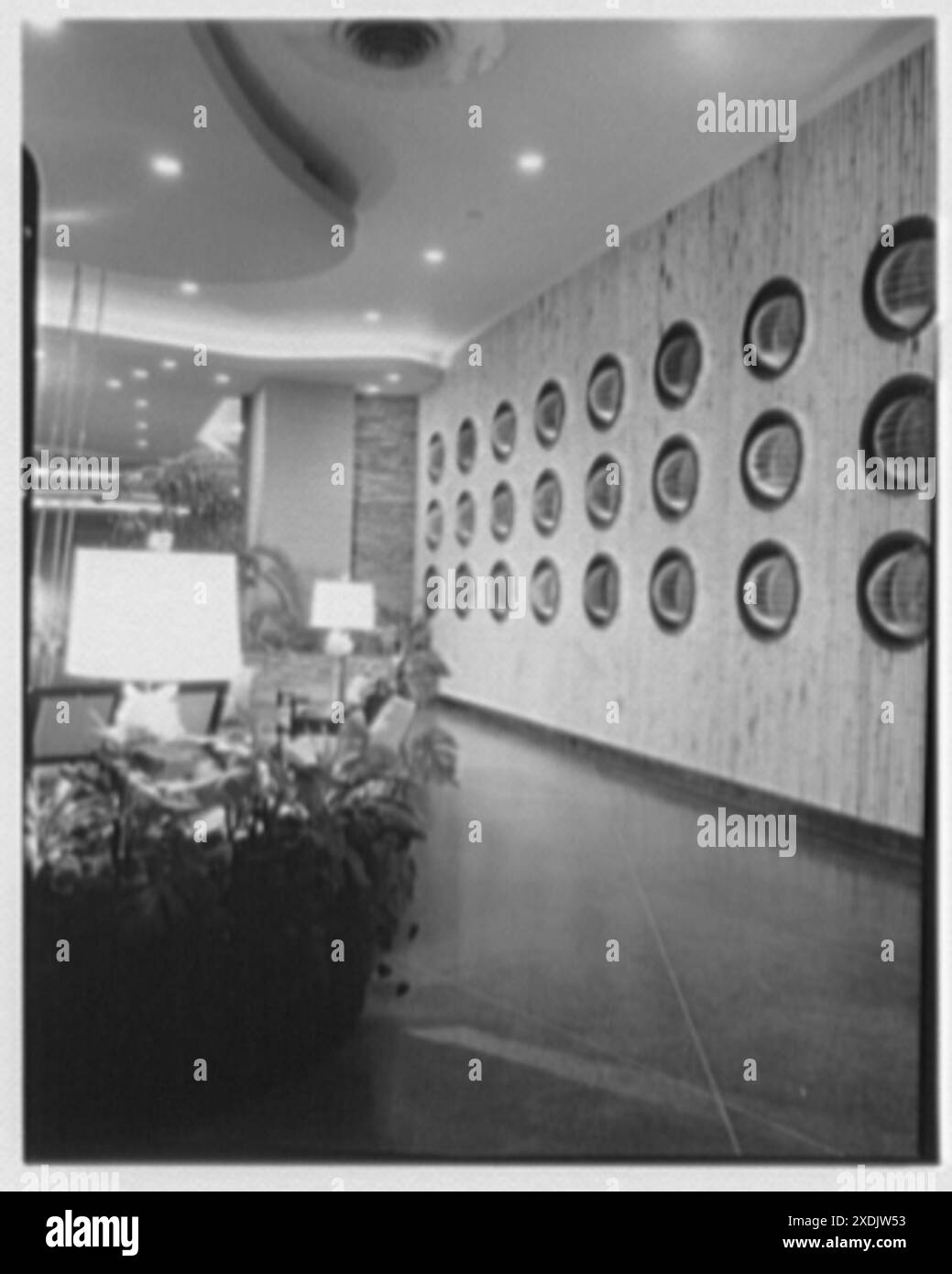 Biltmore Terrace, Collins Ave. and 87th St. Bamboo wall. Gottscho