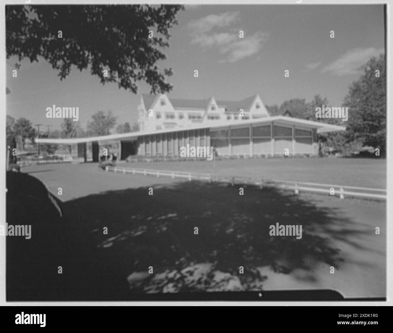 General view entrance new Black and White Stock Photos & Images - Alamy