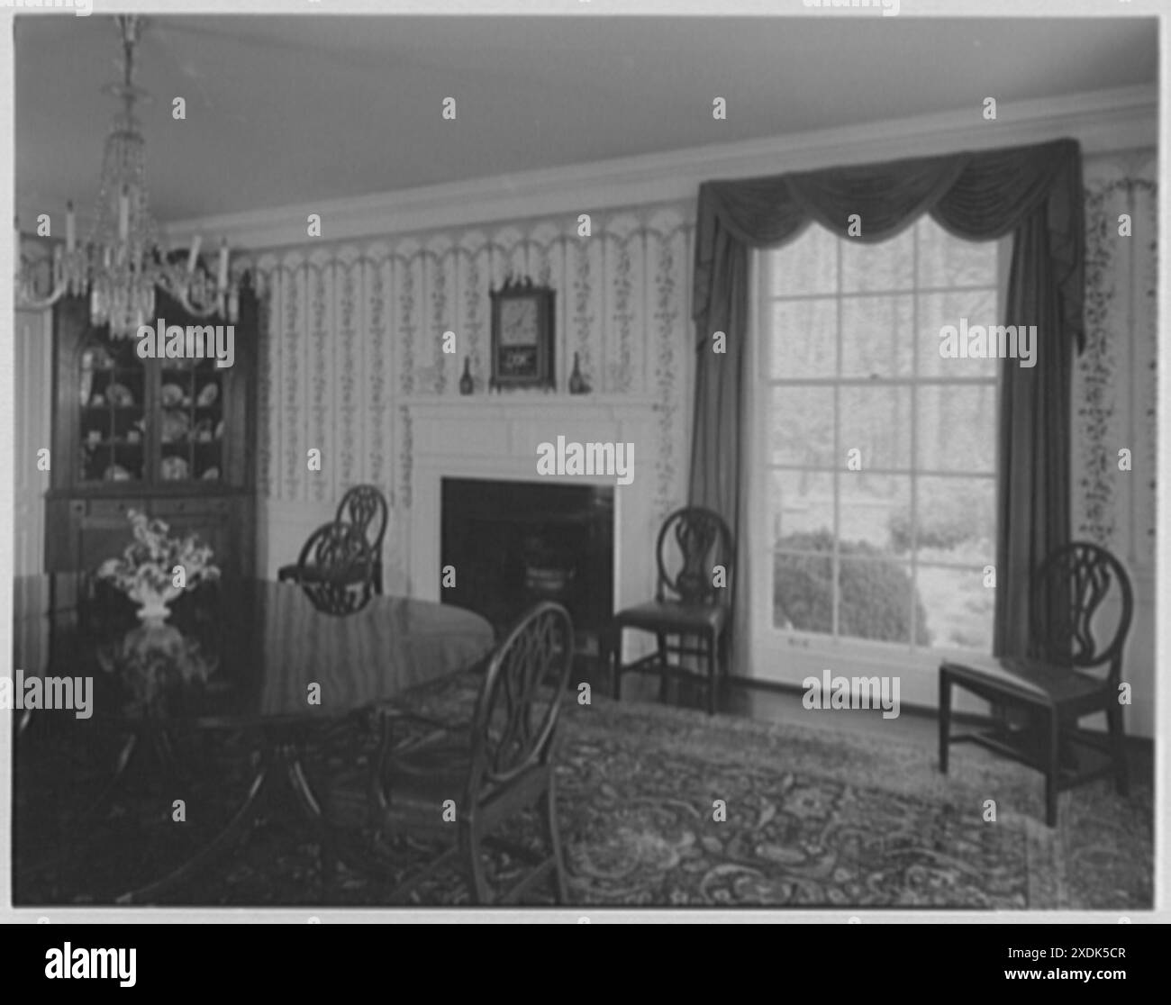 Mr. and Mrs. Hugh Chatham, residence in Elkin, North Carolina. Dining room II. Gottscho