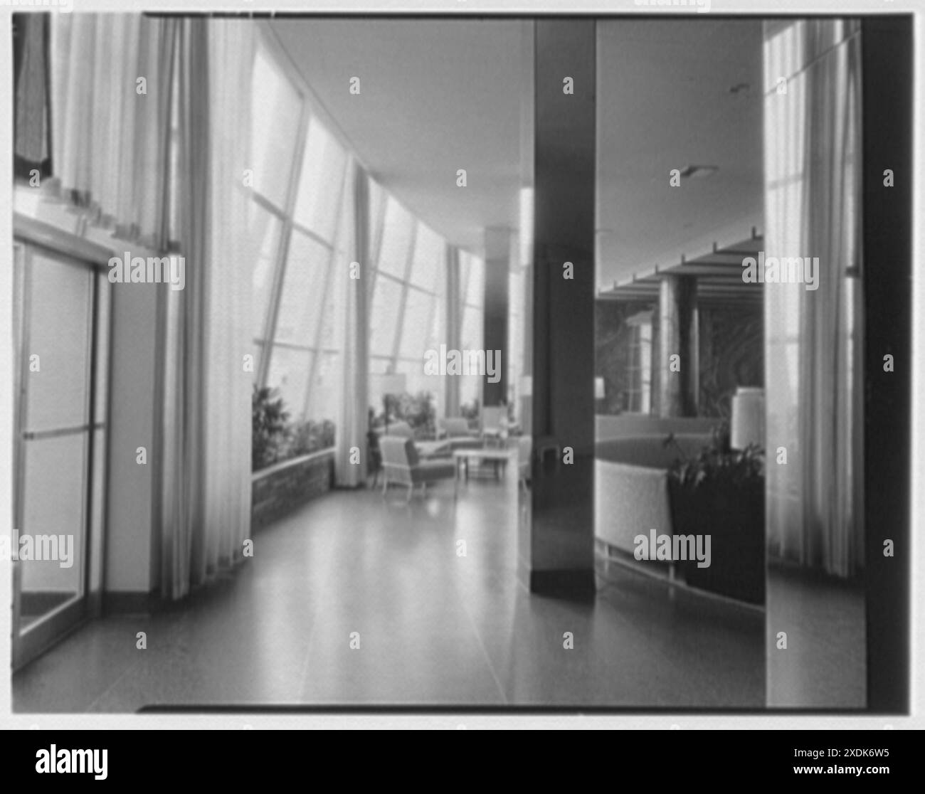 Interior architectural details lobby Black and White Stock Photos ...