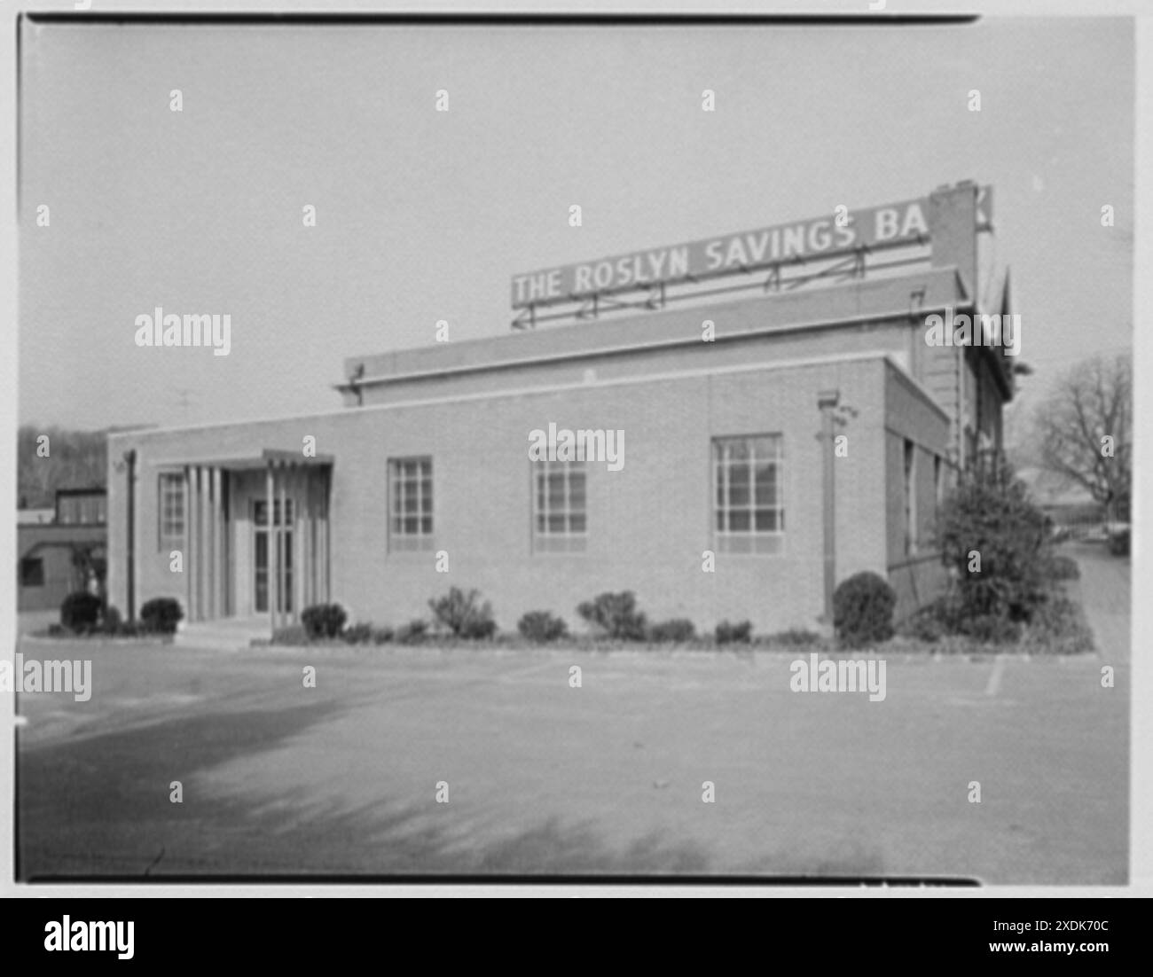 Roslyn Savings Bank, Roslyn, Long Island. Rear facade II from left