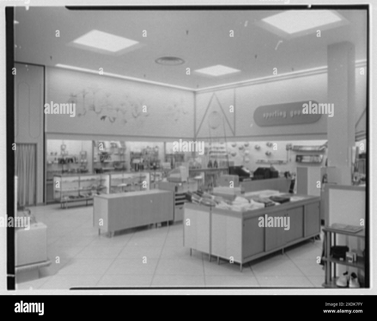 Sporting goods store display Black and White Stock Photos & Images - Alamy