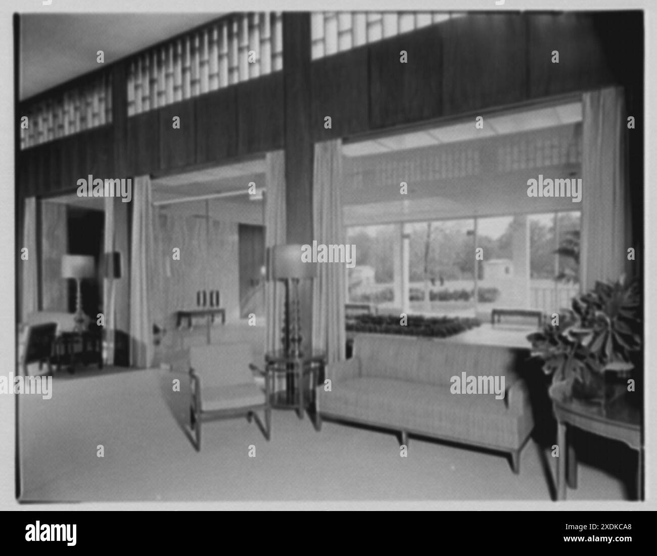 Crematory, Greenwood Cemetery, Brooklyn, New York. Atrium from ceremony ...