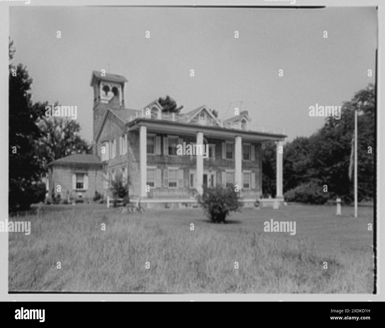 Martin Van Buren, residence in Kinderhook, New York. General view from southwest in sunlight