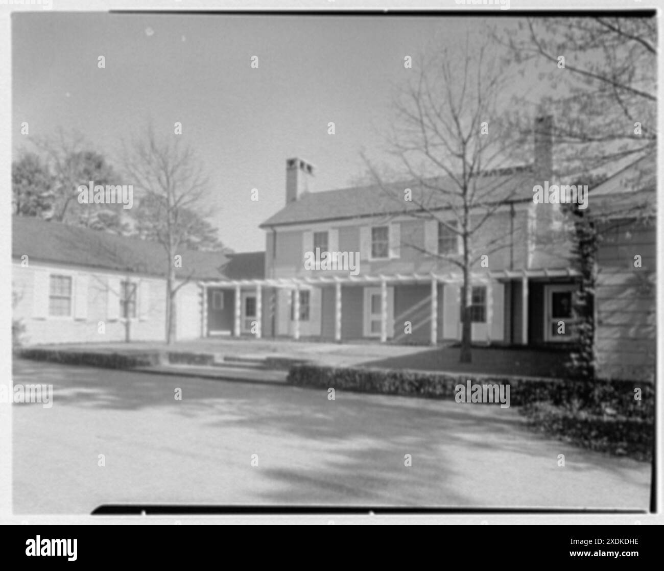 Mr. and Mrs. Hugh Chatham, residence in Elkin, North Carolina. North facade from center