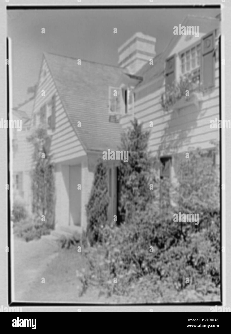Elisha Dyer, residence in Brookville, Long Island. Sharp entrance