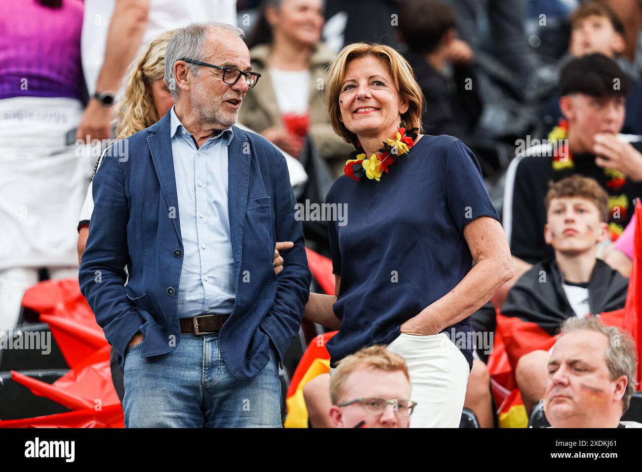 Malu Dreyer (SPD) mit Ehemann Klaus Jensen GER, Switzerland (SUI) vs
