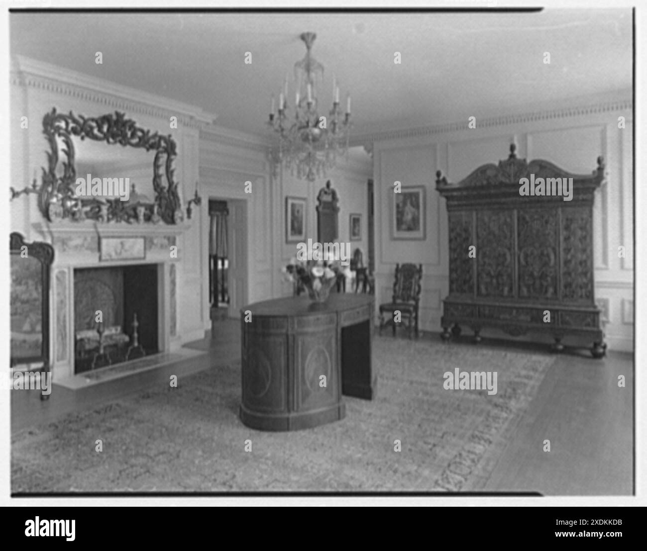 Old Westbury Gardens, Westbury, Long Island. Upstairs hall. Gottscho