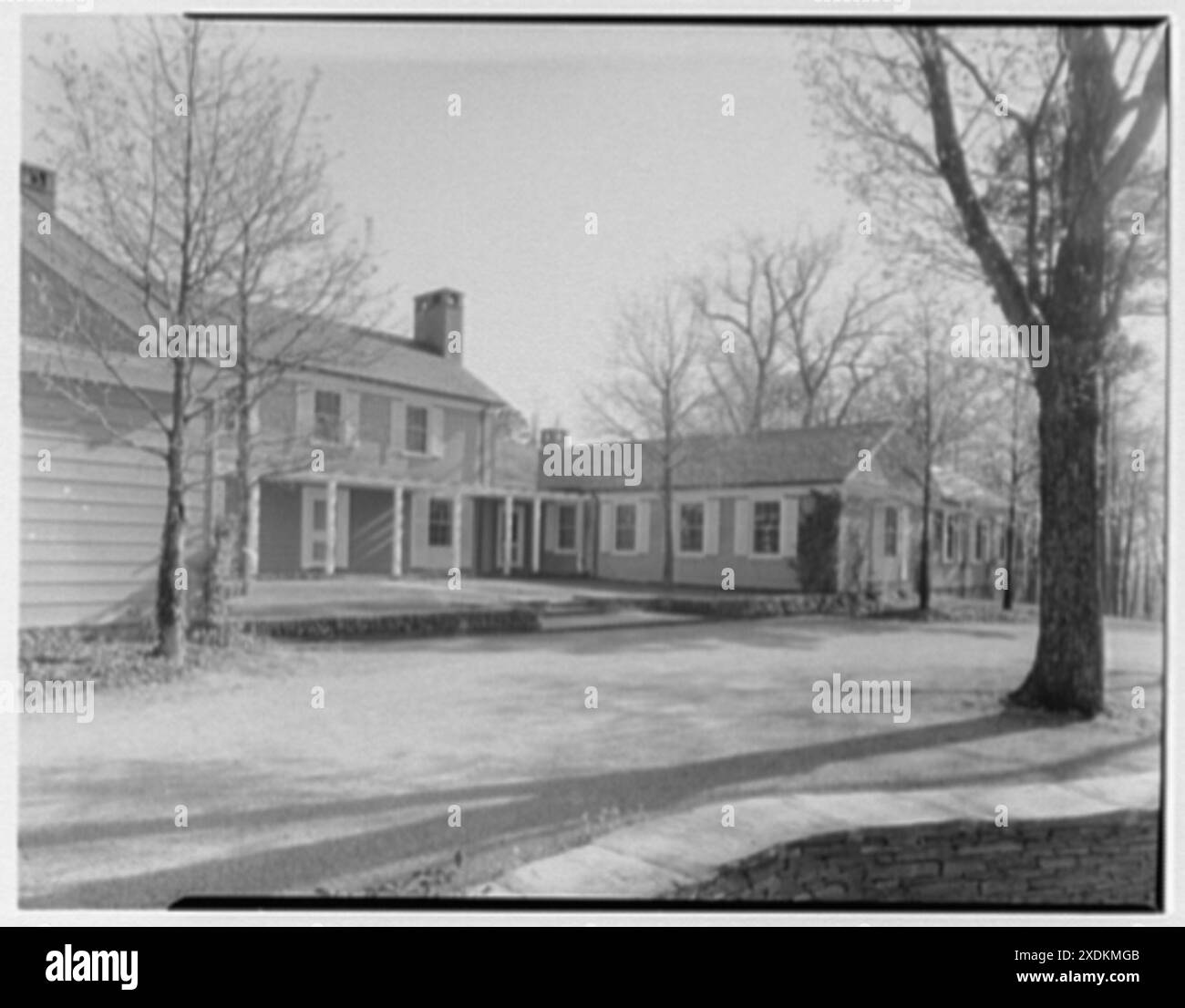 Mr. and Mrs. Hugh Chatham, residence in Elkin, North Carolina. North facade from left. Gottscho