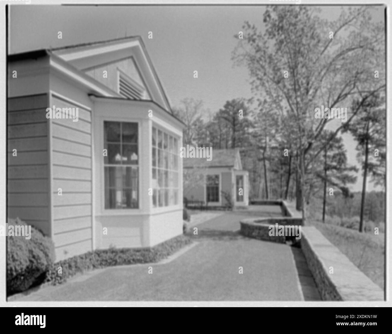 Mr. and Mrs. Hugh Chatham, residence in Elkin, North Carolina. Sharp view, south facade, two