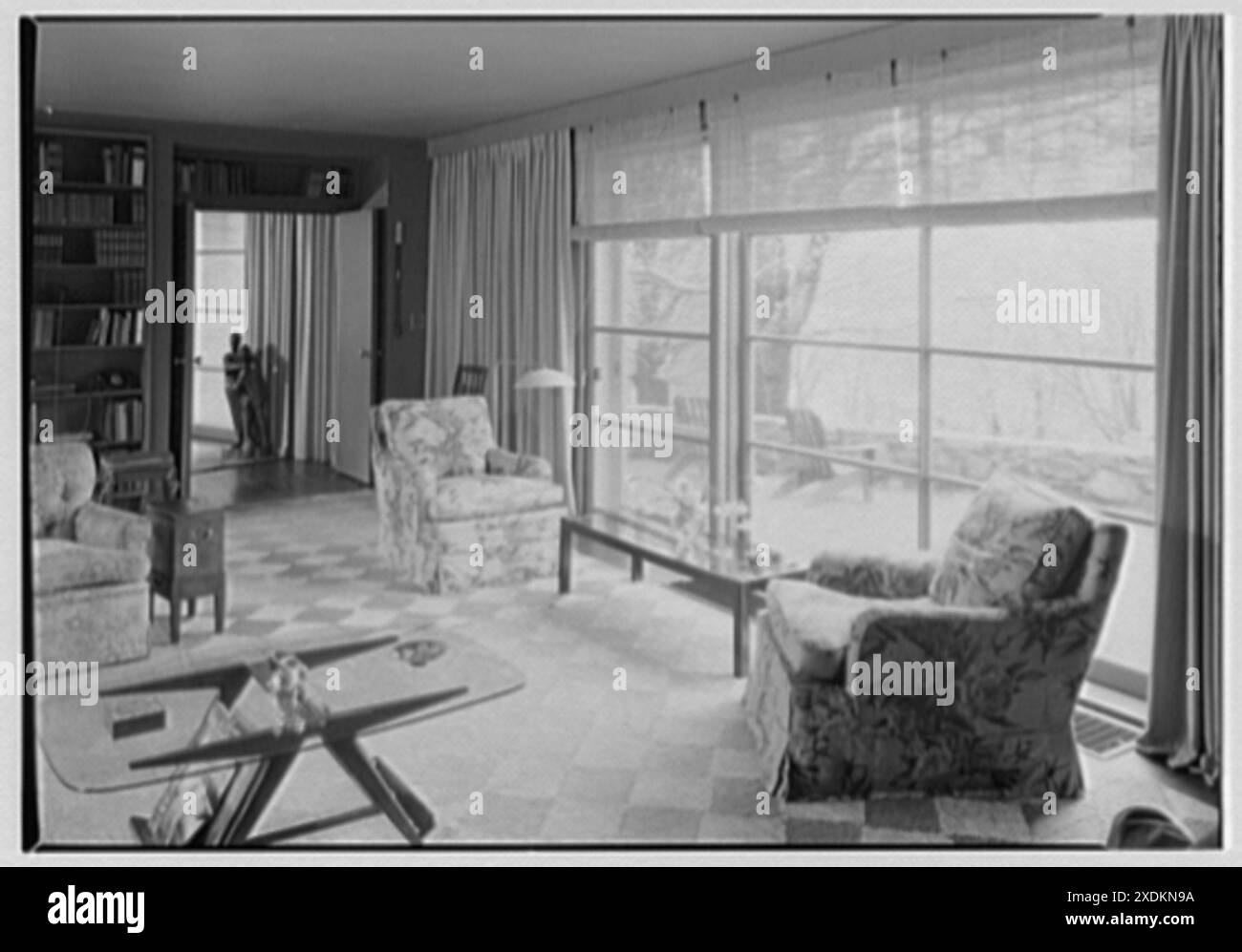 Harry T. Caesar, residence in Purdy, New York. View to picture window ...