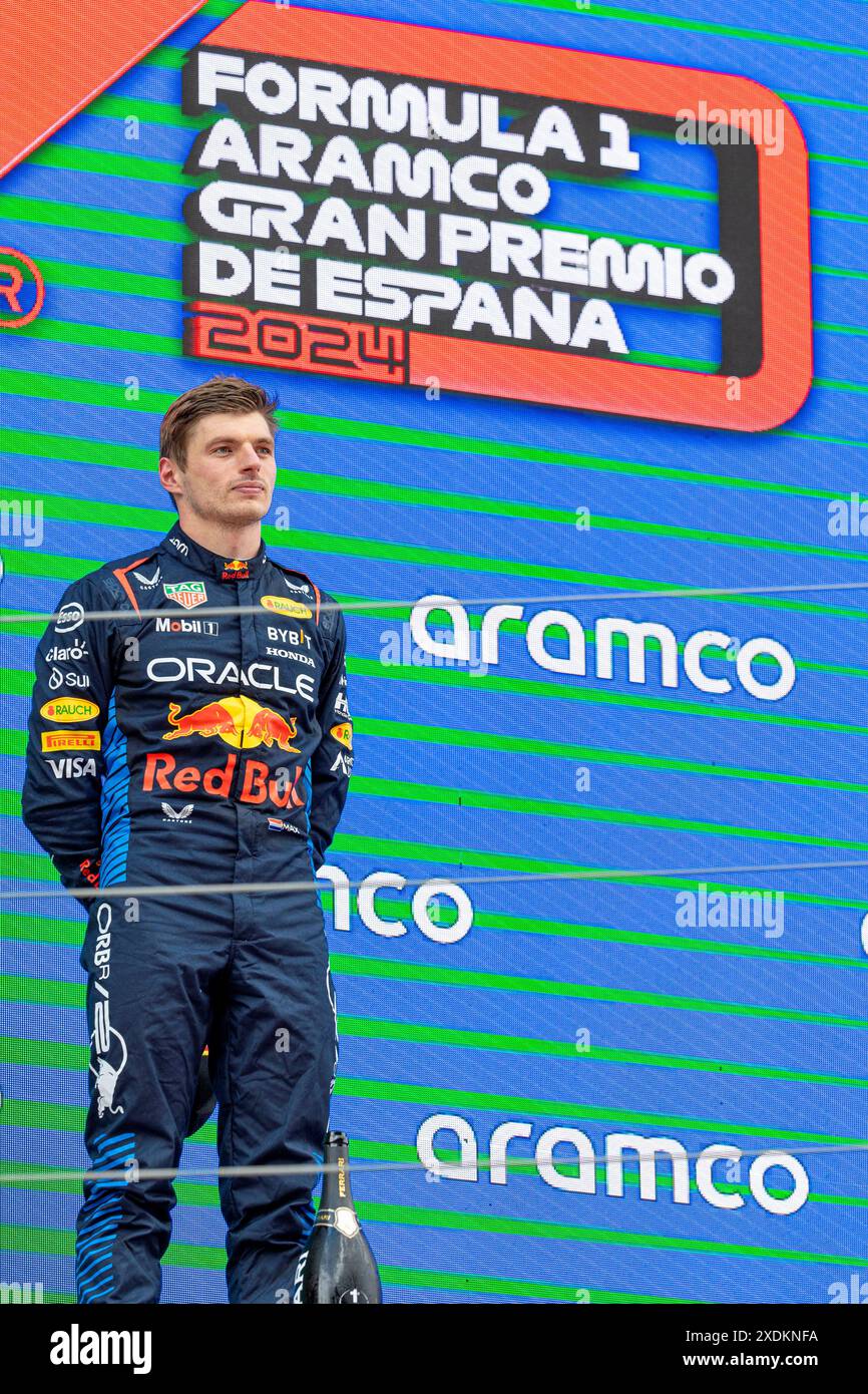max-verstappen-2023-podium-spain-hi-res-stock-photography-and-images