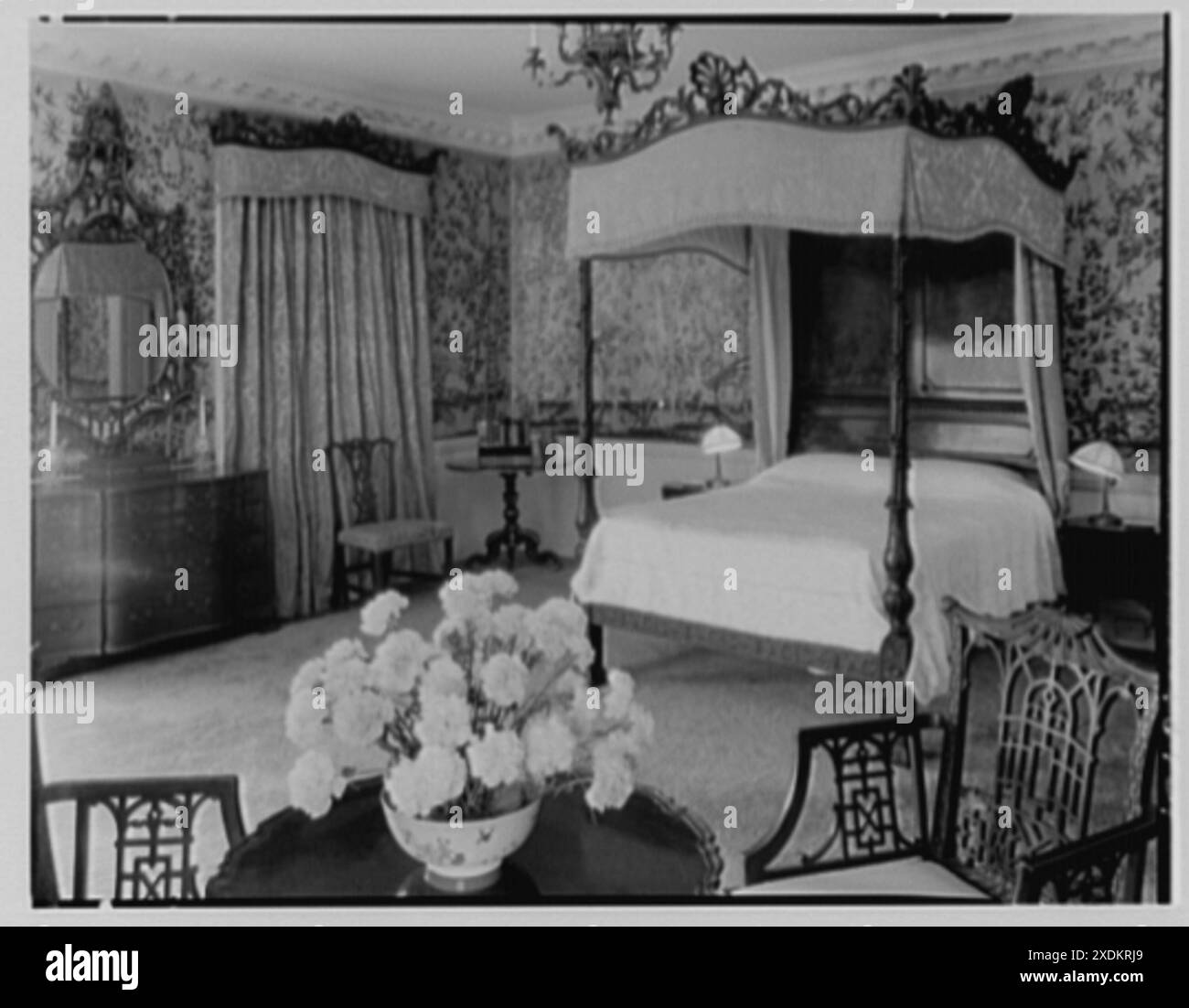 Old Westbury Gardens, Westbury, Long Island. Bedroom. Gottscho