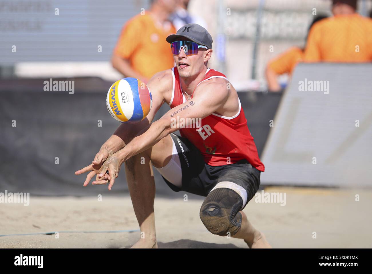 Robin Sowa (GER) in action during World Beach Pro Tour, Beach Volley