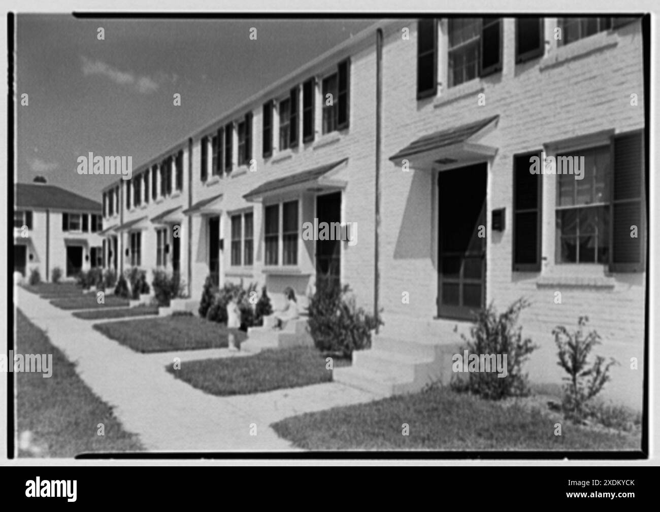 New Brunswick Housing Authority. Remsen Court, sharp view of doorways