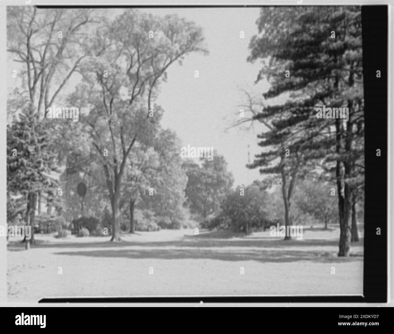 Flushing Cemetery, Flushing, Long Island, New York. View to chapel and ...