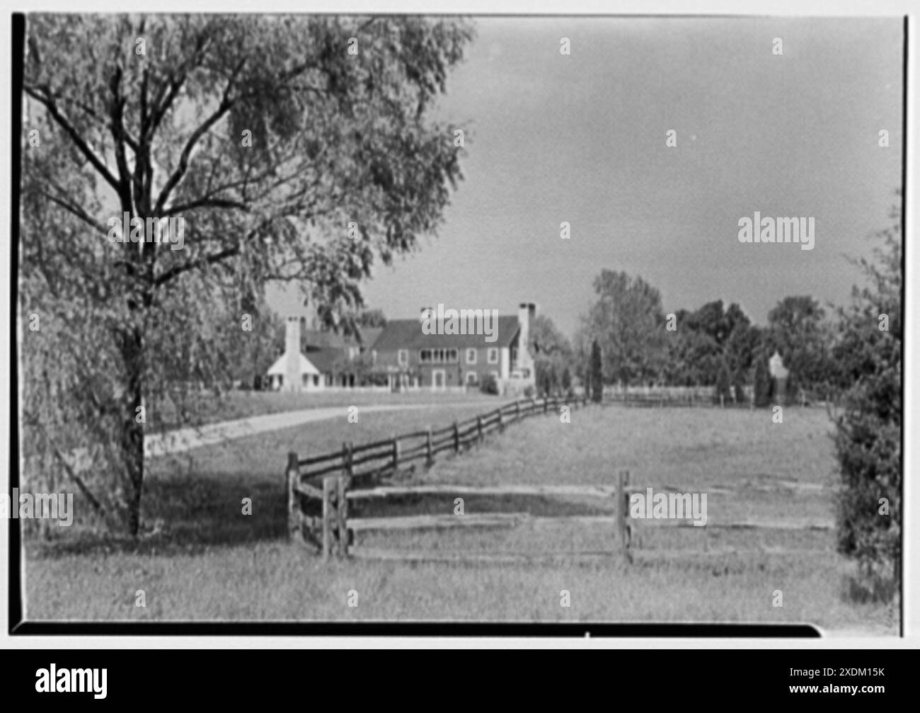 C. Maury Jones, residence in Peapack, New Jersey. House from distance