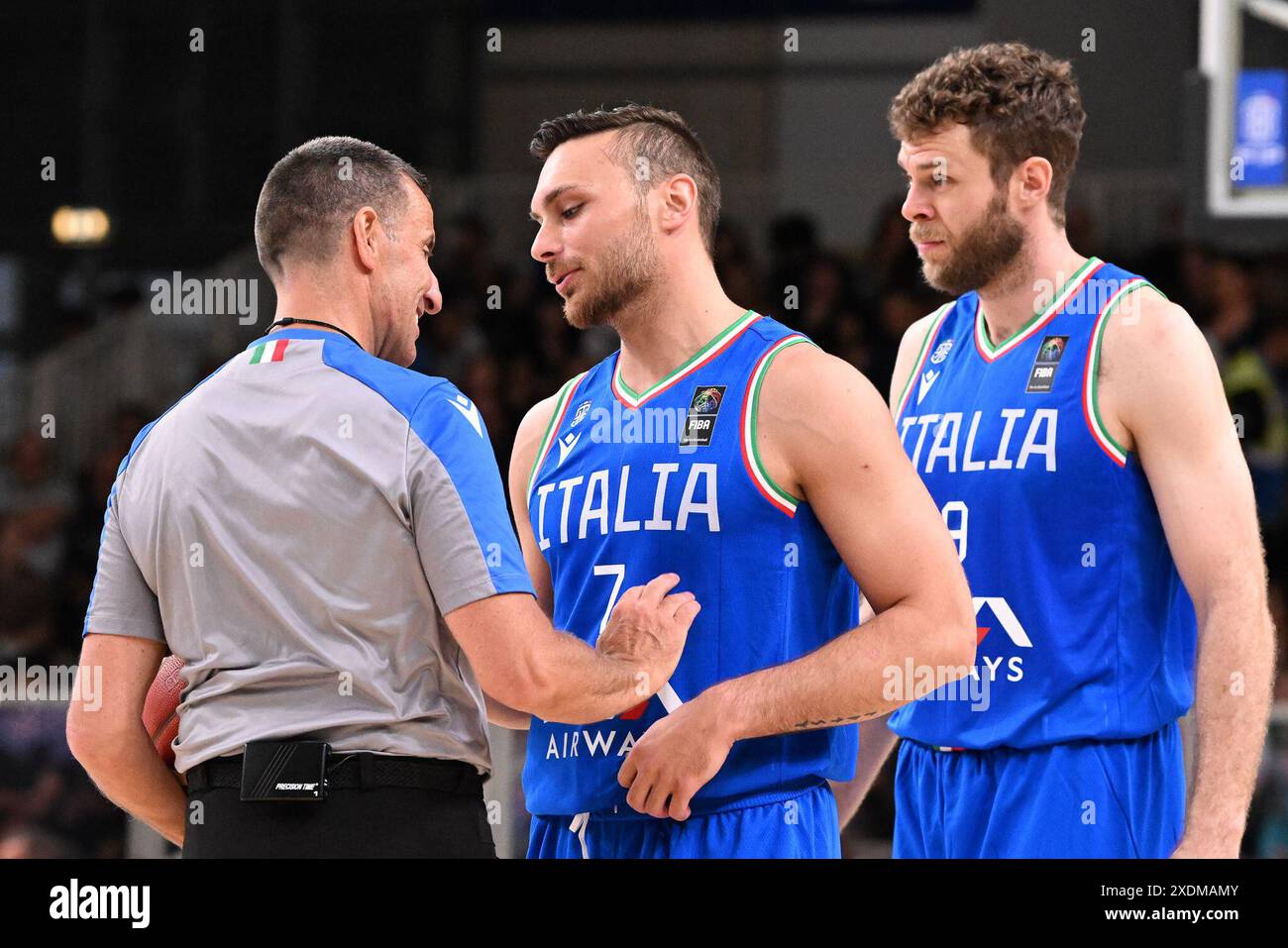 Actions of the game and players' images during Trentino Basket Cup 2024