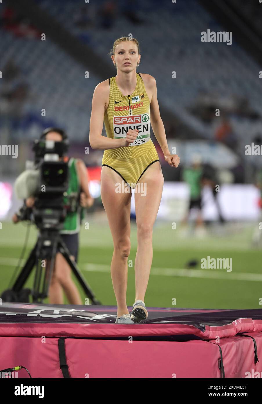 Oneenn Imke Onnen of Germany competing in the womens high jump qualification ...