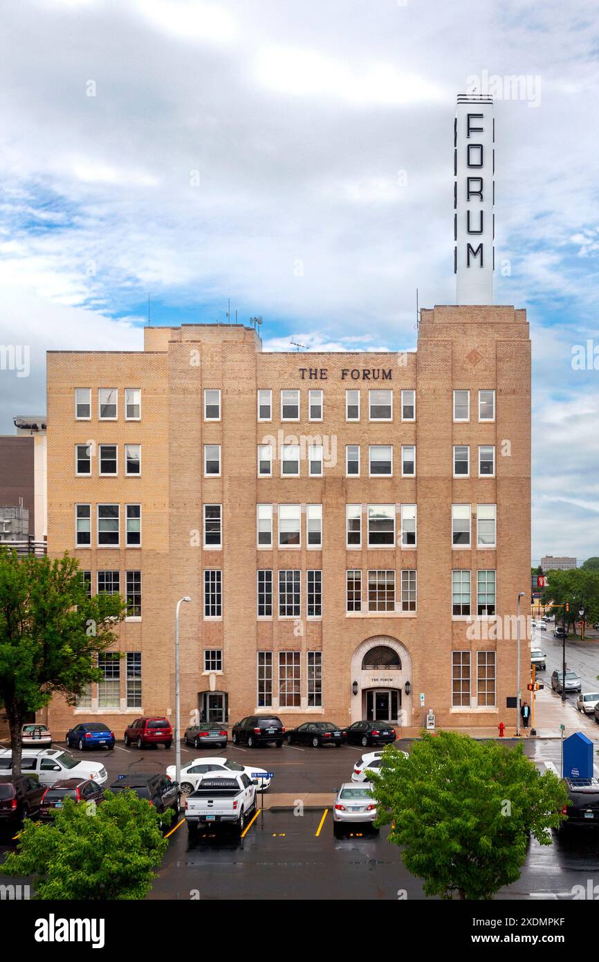 The Fargo Forum newspaper office building in downtown Fargo, North