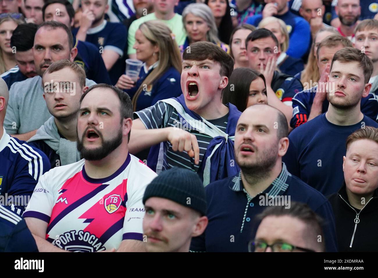 Scotland fans at the BAaD in Glasgow watching the UEFA Euro 2024 Group ...