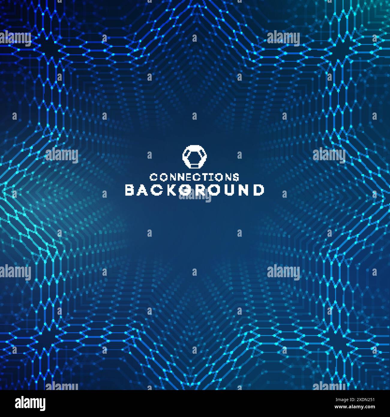 Abstract digital background with connected lines and dots forming a ...