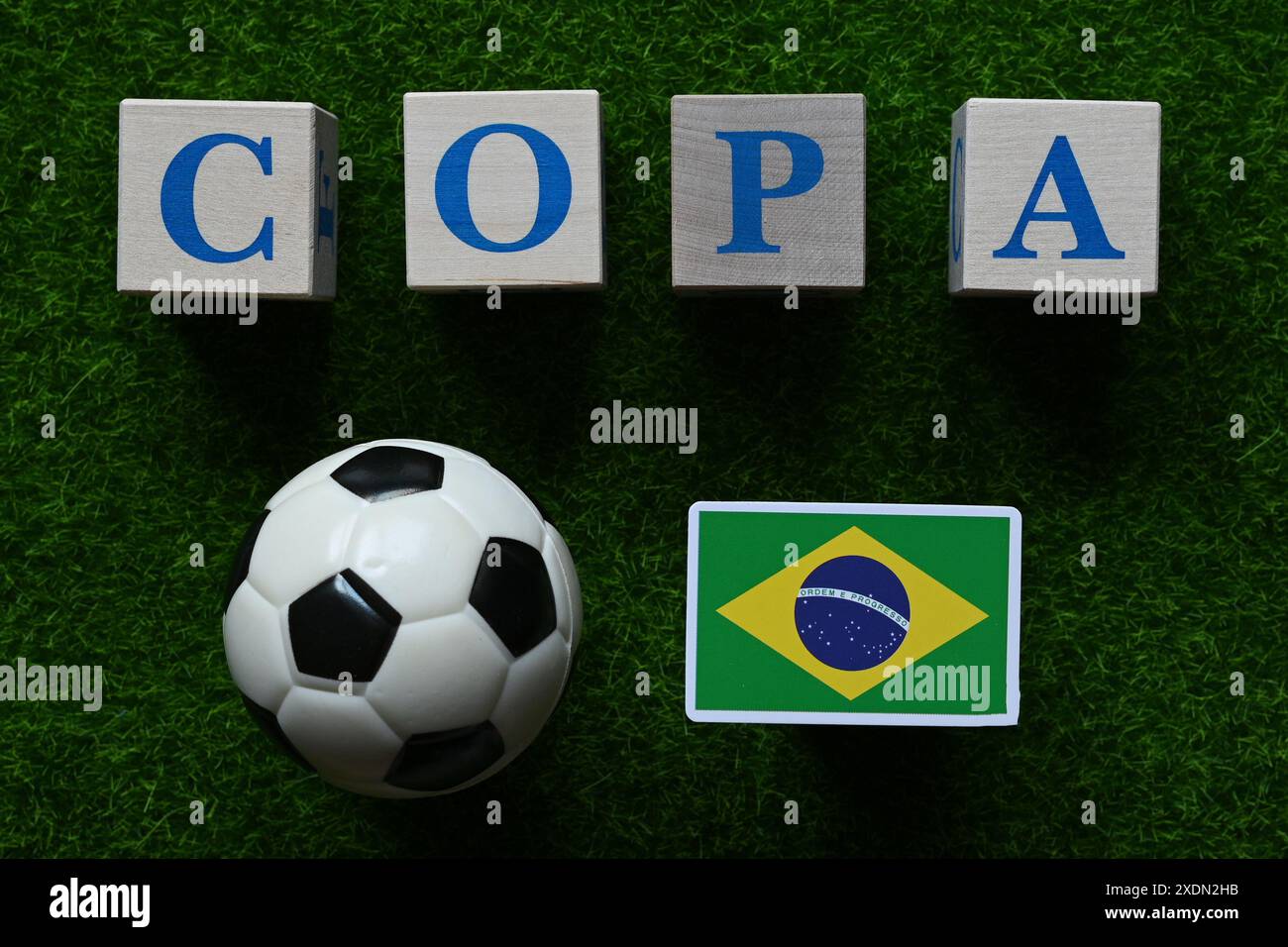 June 20, 2024, Miami, USA. The flag of the Brazil national team is a